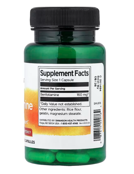 Benfotiamine 160 mg Swanson 60 capsules