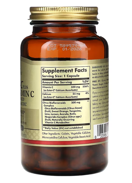 Ester-C Plus Vitamin C 500 mg Solgar 90 capsules