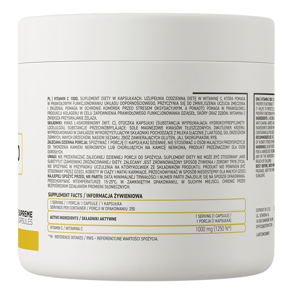 Vitamin C 1000 mg OstroVit 250 capsules