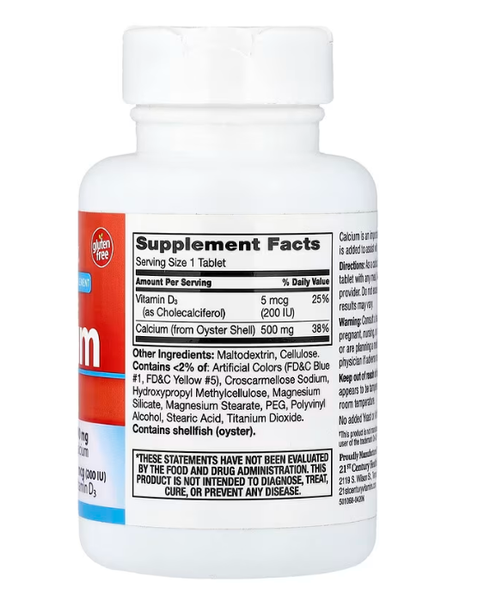 Calcium 500 + D3 21st Century 90 tablets
