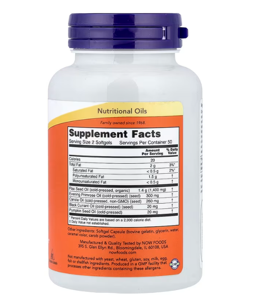 Omega 3-6-9 Now Foods 100 softgels