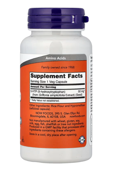 5-HTP 50 mg Now Foods 90 veg capsules