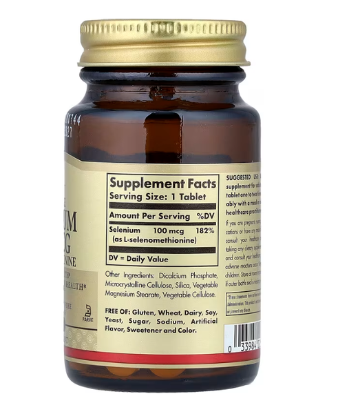 Selenium Yeast-Free 100 mcg Solgar 100 tablets