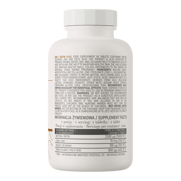 Biotin Plus OstroVit 100 tablets