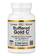 Vitamin C Buffered Gold C 750 мг California Gold Nutrition 60 капсул CGN-01236 фото