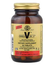 V Formula VM-75 Multiple Vitamins with Chelated Minerals Solgar 60 tablets