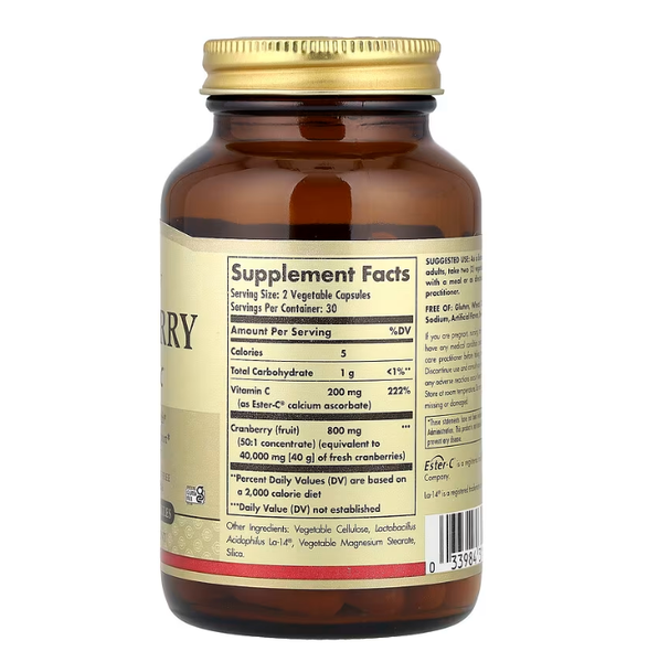 Cranberry Plus Ester-C Solgar 60 vegetable capsules