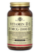 Vitamin D3 Cholecalciferol 25 mcg (1000 IU) Solgar 250 softgels