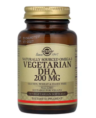 Naturally Sourced Omega-3 Vegetarian DHA 200 mg Solgar 50 vegetarian softgels