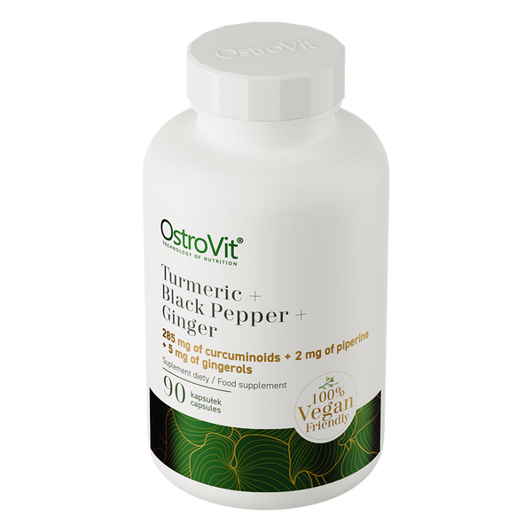 Turmeric + Black Pepper + Ginger OstroVit 90 капсул OSV-00533 фото