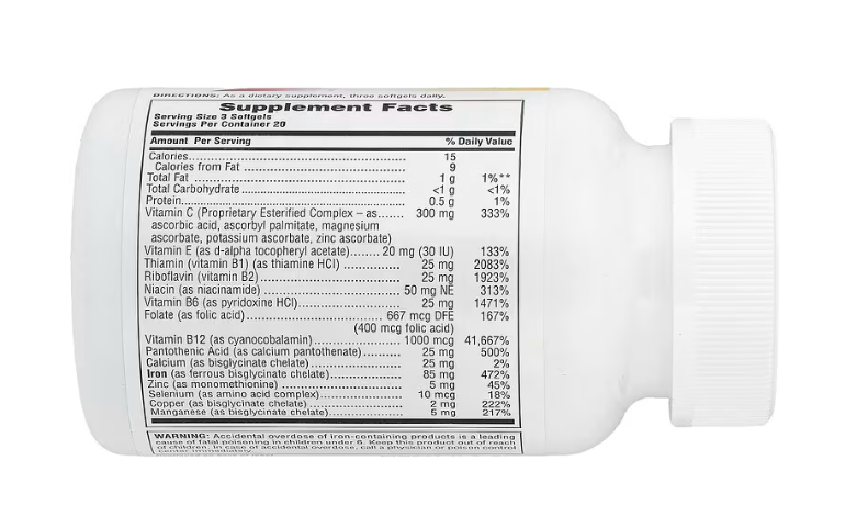 Hema-Plex Iron NaturesPlus 60 fast-acting softgels