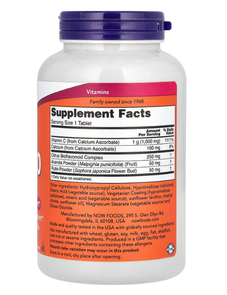 Buffered C-1000 Complex Now Foods 180 tablets