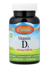 Vitamin D3 100 mcg (4000 IU) Carlson 120 soft gels