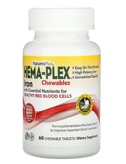 Hema-Plex Iron Chewables Mixed Berry NaturesPlus 60 жувальних таблеток NAP-03768 фото