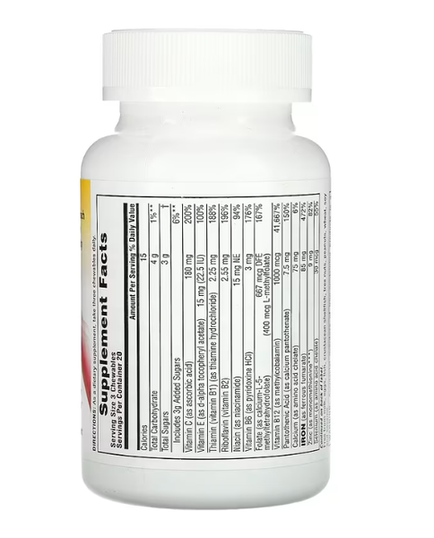 Hema-Plex Iron Chewables Mixed Berry NaturesPlus 60 chewable tablets