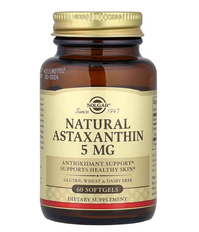 Natural Astaxanthin 5 mg Solgar 60 softgels
