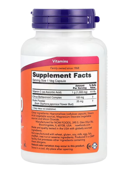 Vitamin C-1000 Now Foods 100 veg capsules