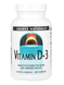 Vitamin D-3 50 mcg (2000 IU) Source Naturals 200 capsules