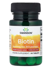 Biotin Time-Release 10000 mcg Swanson 60 tablets