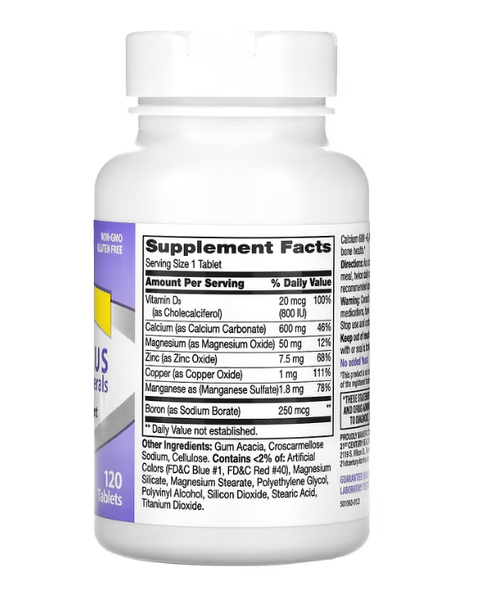 600+D3 Plus Minerals 21st Century 120 tablets