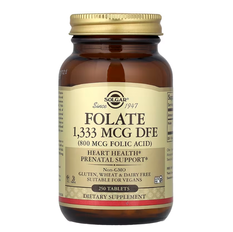 Folate 1333 mcg DFE Solgar 250 tablets