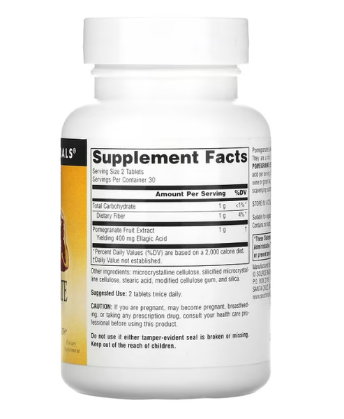 Pomegranate Extract 500 mg Source Naturals 60 tablets
