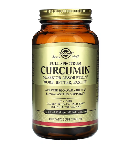 Full Spectrum Curcumin Solgar 90 капсул SOL-54708 фото