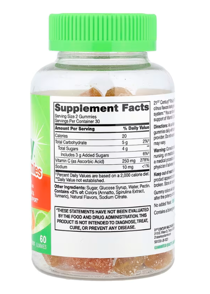 VitaJoy Daily C Gummies Citrus 21st Century 60 gummies