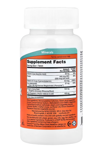 Iron Complex Now Foods 100 таблеток NOW-01440 фото