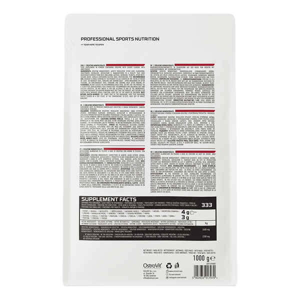 Creatine Monohydrate OstroVit 1 кг Вишня OSV-00554-7 фото