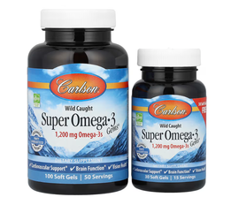 Wild Caught Super Omega-3 Gems Carlson 100 + 30 soft gels
