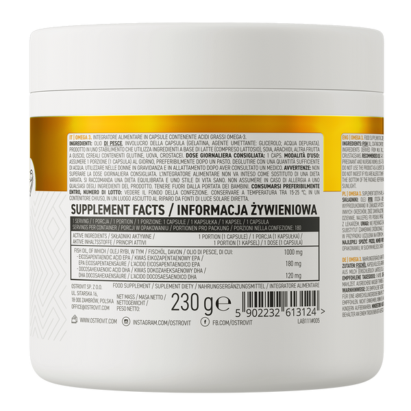 Omega 3 1000 mg OstroVit 180 capsules