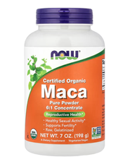 Certified Organic Maca Pure Powder Now Foods 198 g
