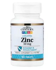 Chelated Zinc 50 mg 21st Century 60 tablets