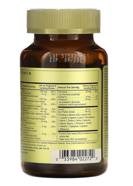 Prenatal Nutrients Solgar 120 таблеток SOL-02272 фото