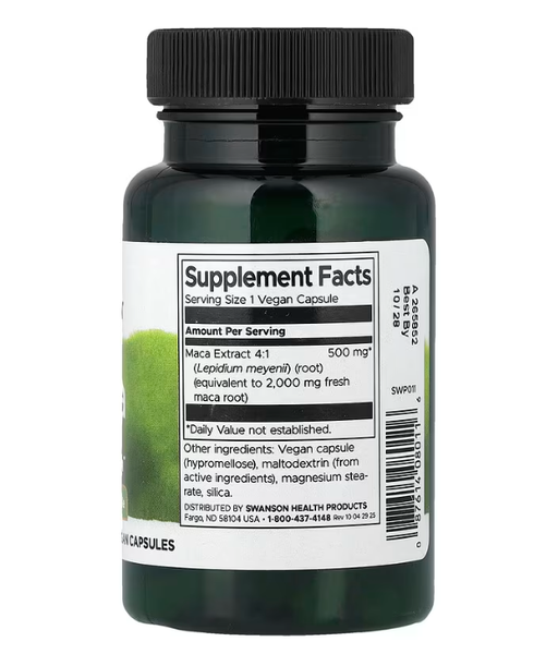 Maca 500 mg Swanson 60 vegan capsules