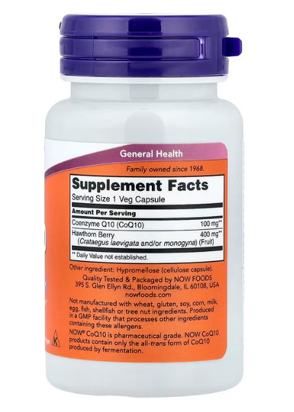CoQ10 100 mg Now Foods 30 veg capsules